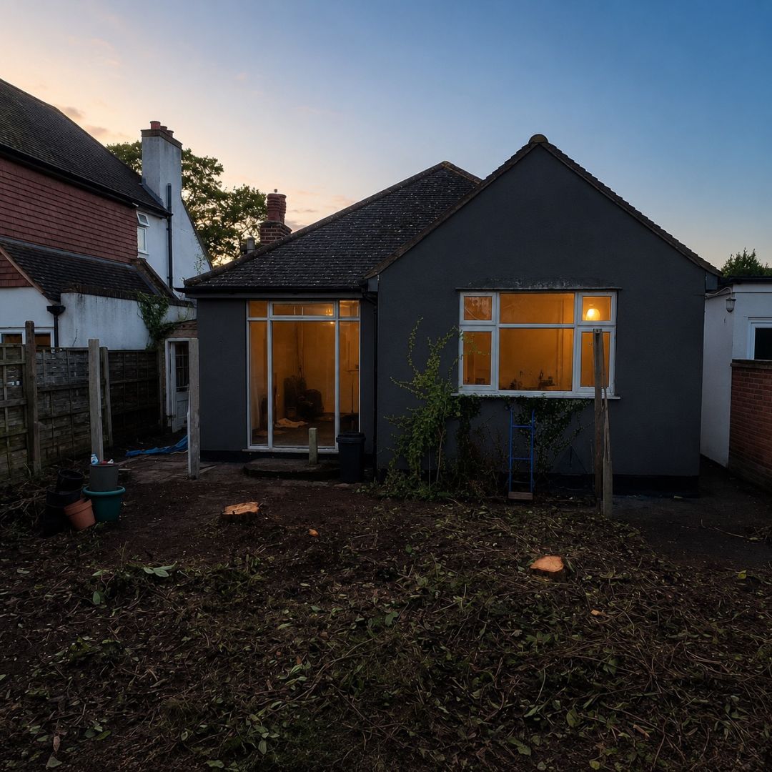 Two-bedroom 1936 bungalow before full renovation in Barnet, London
