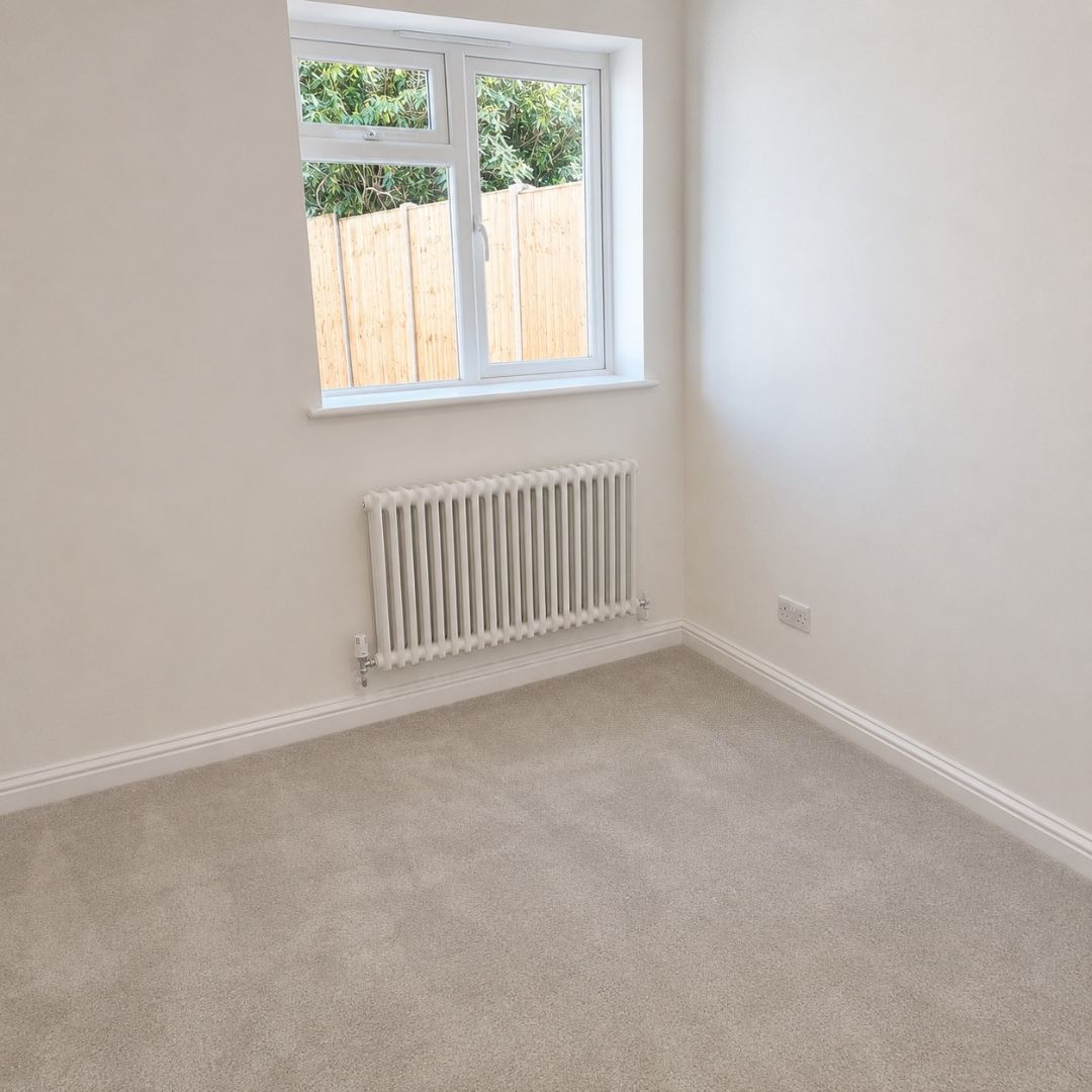 Completed ground-floor bedroom in renovated Barnet home